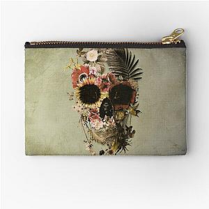 Garden Skull Light Zipper Pouch