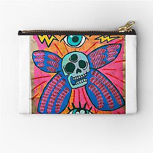 butterfly with skull Handmade illustration Zipper Pouch