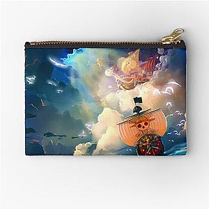 Skull Ship Sailing in the Storm Zipper Pouch