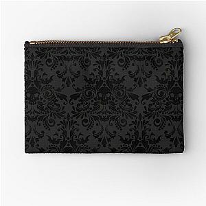 Skull Damask Pattern - Grey Zipper Pouch