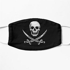 Glassy Pirate Skull & Sword Crossbones  Flat Mask