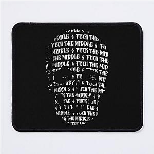 Skull with words - Fuck the Middle - Funny Skull Mouse Pad