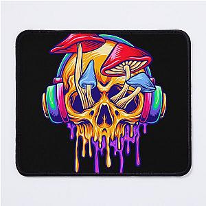 Funky Psychedelic Skull Mushrooms Mouse Pad