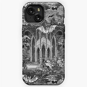 Dark Gothic Vampires Crypt Graves Bats Skulls Pattern by Moose Disco iPhone Tough Case