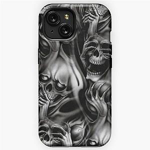 see no evil hear no evil speak no evil skulls pattern iPhone Tough Case