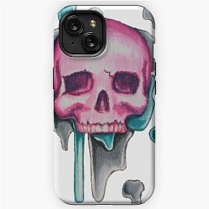 Skull drip pink iPhone Tough Case