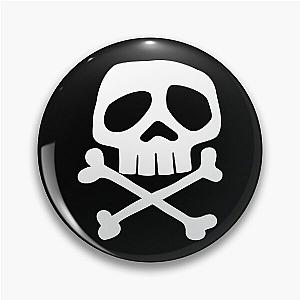 Old School Punk Rock Skull Pin