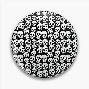 Monochrome Skulls: A Hypnotic Pattern in Black and White Pin