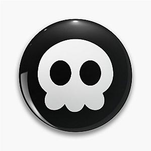 Minimalist skull vector (white, black) Pin