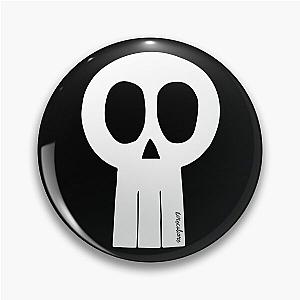 Zerocalcare Inspired Hand-Drawn Skull T-Shirt Design Pin