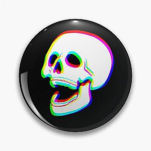 Glitched Skull Pin