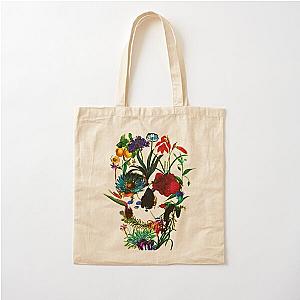 Flowers Skull Floral Skull Flower Sugar Skull Cotton Tote Bag