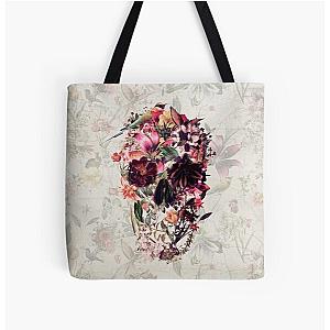 New Skull Light All Over Print Tote Bag