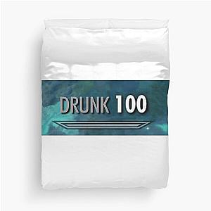 100 Drunk Skyrim Duvet Cover