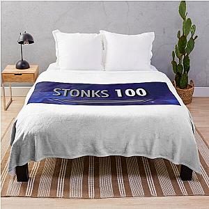 100 Stonks Skyrim Throw Blanket