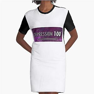 100 Depression Skyrim Graphic T-Shirt Dress