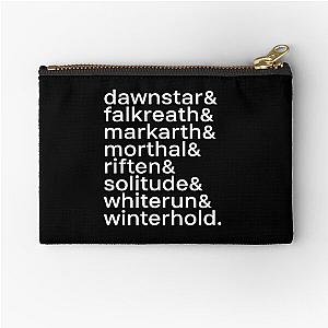 Cities of Skyrim Zipper Pouch