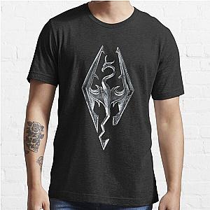 Skyrim logo iron embossed in granite Essential T-Shirt
