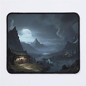 Nocturnal Ballet: Twin Moons Over Skyrim Mouse Pad