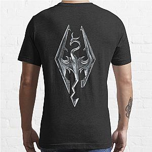 Skyrim logo iron embossed in granite  Essential T-Shirt