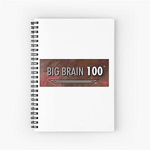 100 Big Brain Skyrim Spiral Notebook