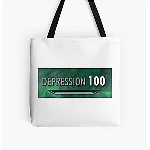 100 Depression Skyrim All Over Print Tote Bag