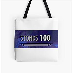 100 Stonks Skyrim All Over Print Tote Bag