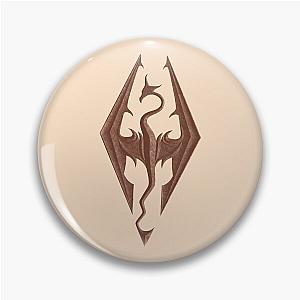 Orange Skyrim Logo Pin