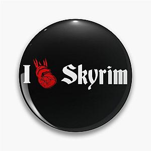 I “Heart” Skyrim (White Font) Pin