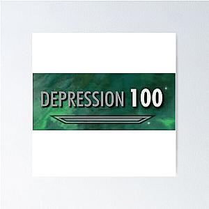 100 Depression Skyrim Poster