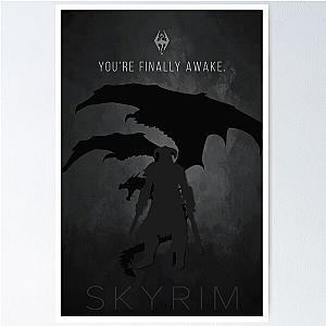 Skyrim Silhouette Poster Poster