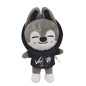 20cm Grey Bang Chan Wolf Chan Stray Kids Skzoo Wearing Sweatshir Stuffed Toy Plush