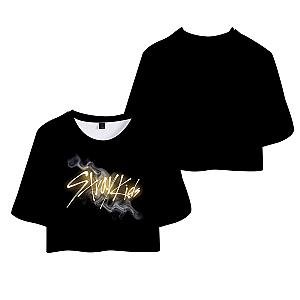 Stray Kids Cartoon Cute SKZOO Women Sexy Streetwear Short Sleeve Croptop