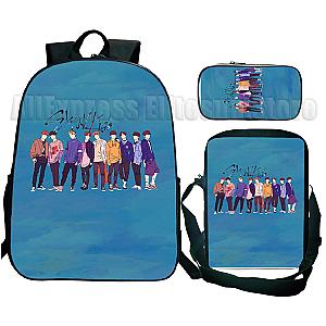 Stray Kids SKZOO 3pcs/Set Backpack Bookbag Shoulder Bag Pencil Case