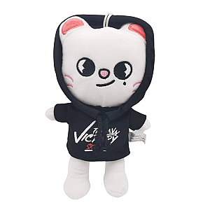 20cm White Hyunjin Ferret Jiniret Stray Kids Skzoo Wearing Sweatshirt Stuffed Toy Plush