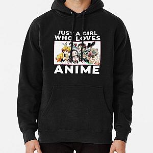 JUST A GIRL WHO LOVES ANIME, Slayer-Anime-Demon-Art Lover Cute Pullover Hoodie RB2611