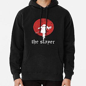 A design featuring Frieren the elf girl character as Frieren the Slayer with full moon background from Sousou no Frieren Frieren Beyond Journeys End or Frieren at the Funeral anime fall 2023 SNF50 Pullover Hoodie RB2611