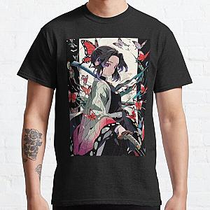 Elegant Waifu Shinobu Kocho Demon Slayer Anime Girl Classic T-Shirt RB2611