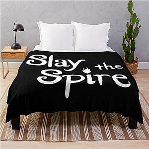 slay the spire white Throw Blanket