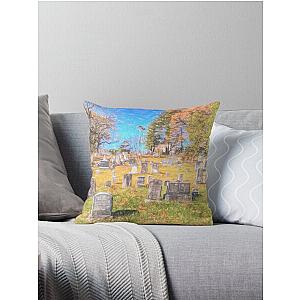 Sleepy Hollow Cemetery Sketch Throw Pillow