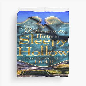 Sleepy Hollow Town Sign Duvet Cover