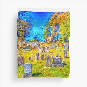 Sleepy Hollow Cemetery New York Art Duvet Cover