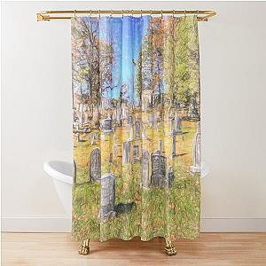 Sleepy Hollow Cemetery Sketch Shower Curtain