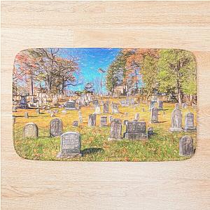 Sleepy Hollow Cemetery Sketch Bath Mat