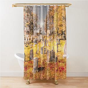 Art Of Sleepy Hollow Cemetery Shower Curtain