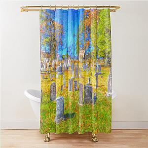 Sleepy Hollow Cemetery Art Shower Curtain