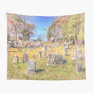 Sleepy Hollow Cemetery Sketch Tapestry