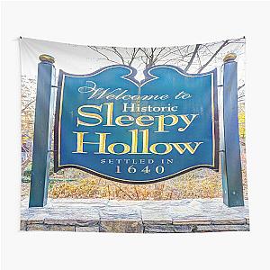 Sleepy Hollow Town Sign Tapestry