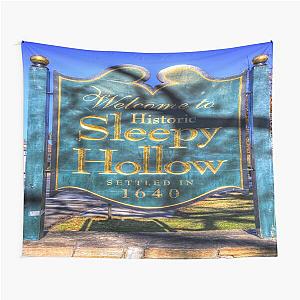 Sleepy Hollow Town Sign Tapestry