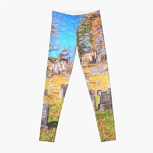 Sleepy Hollow Cemetery Sketch Leggings